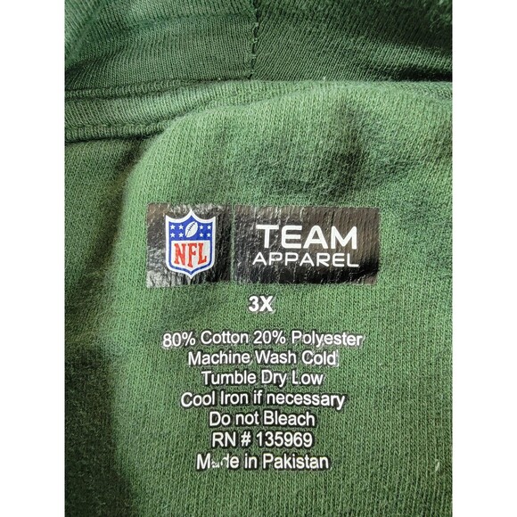 Green Bay Packers Hoodie Sweatshirt Mens 3XL Green NFL Football Zip Up Fleece - Picture 2 of 10
